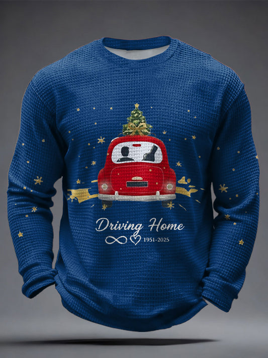 Men's The Road Man Music Lover Printed Waffle Tops