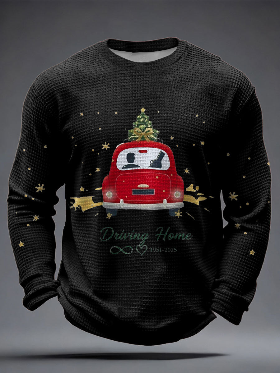 Men's The Road Man Music Lover Printed Waffle Tops