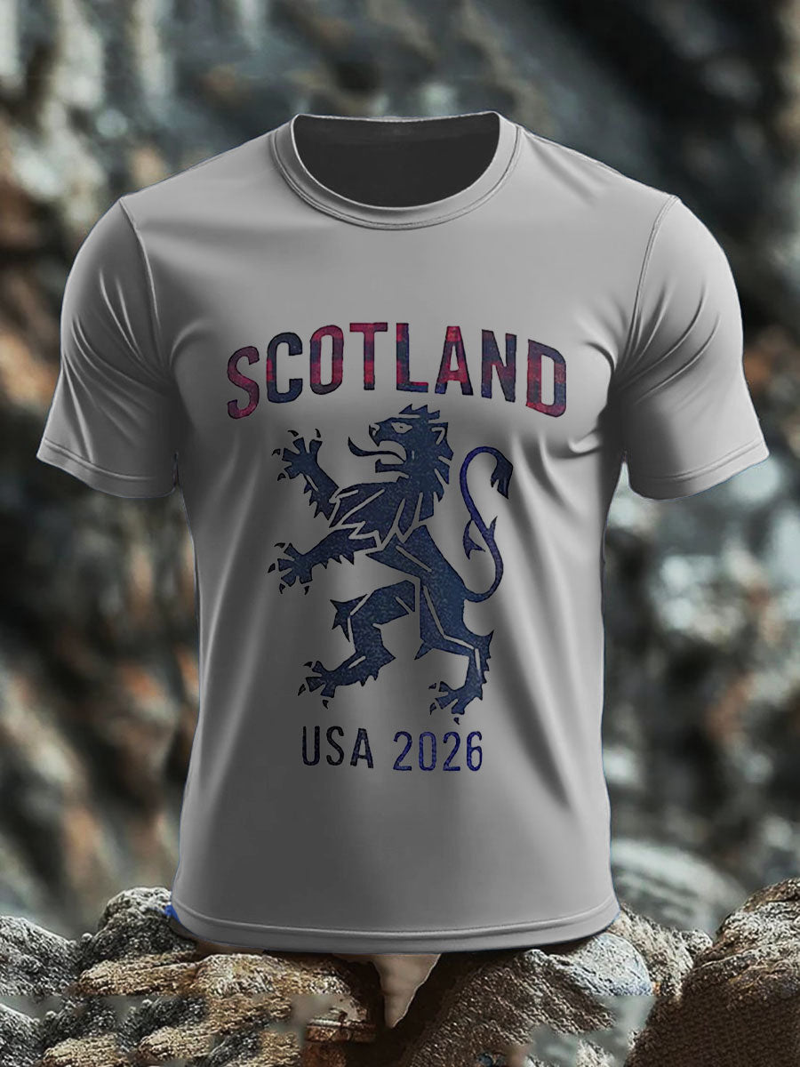 Men's Scotland Football Lover Printed T-shirt