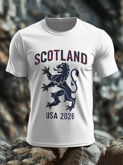 Men's Scotland Football Lover Printed T-shirt