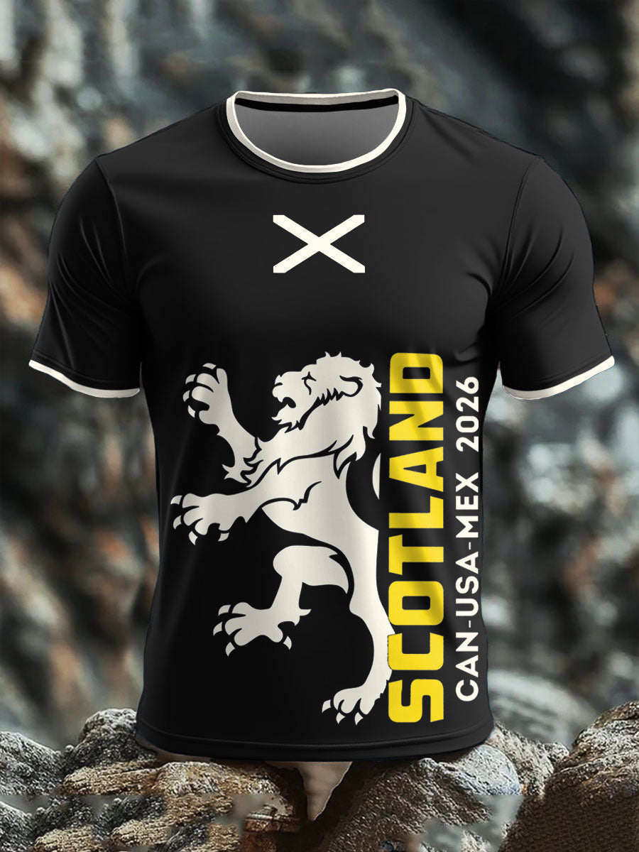 Men's Scotland Football Lover Printed T-shirt