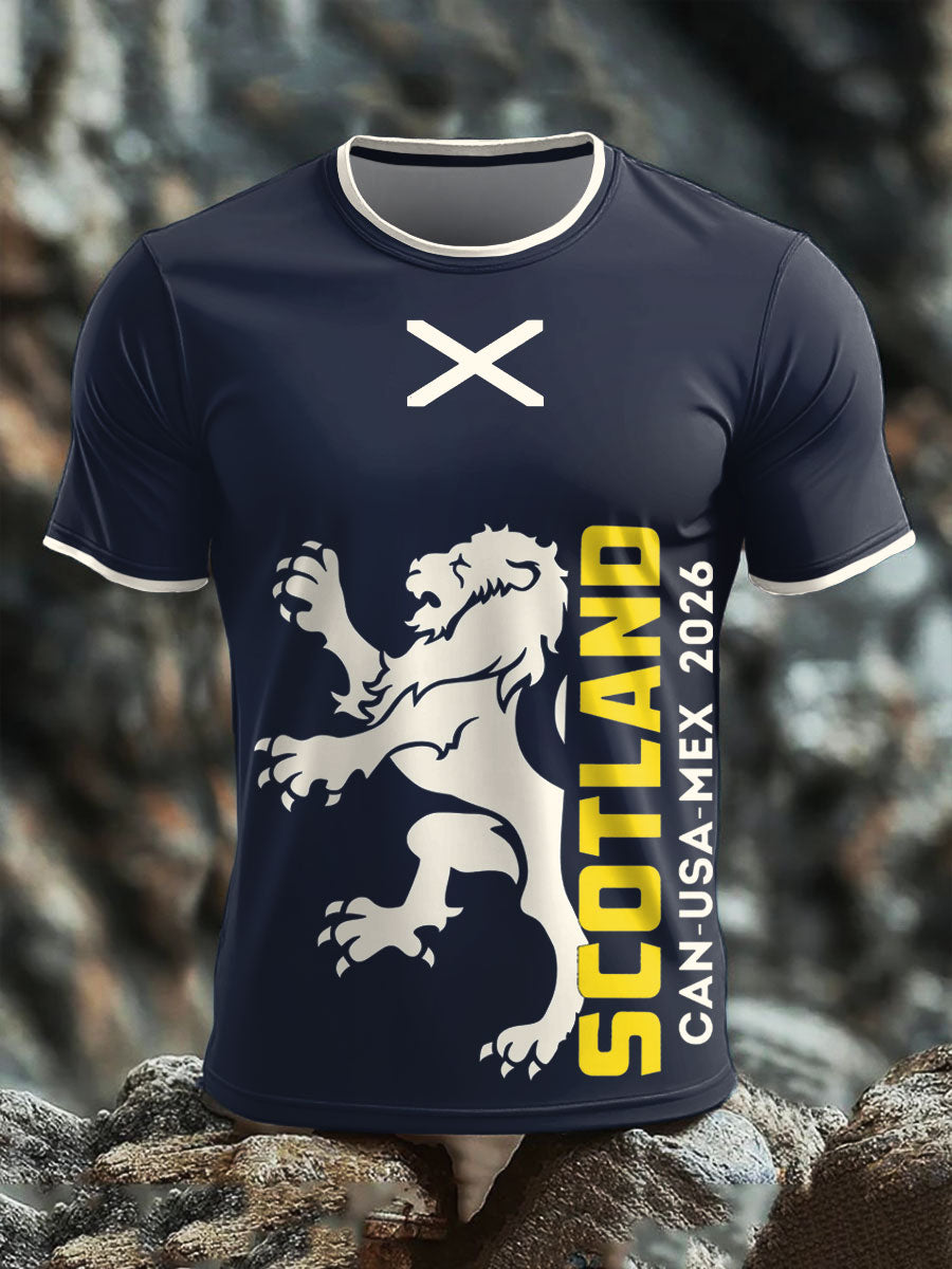 Men's Scotland Football Lover Printed T-shirt