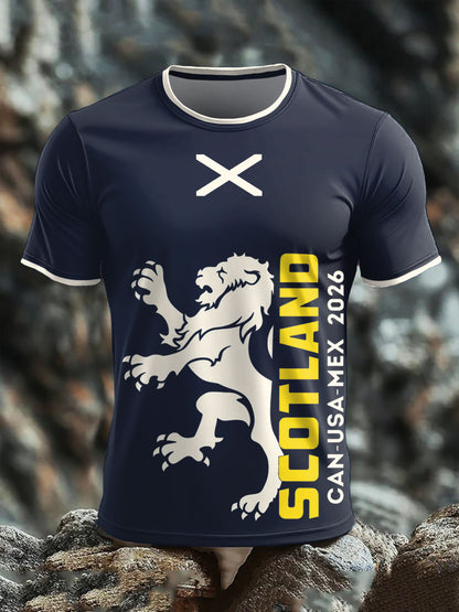 Men's Scotland Football Lover Printed T-shirt