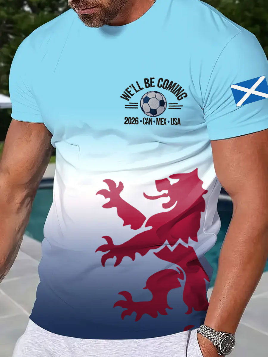 Men's Scotland Football Lover Printed T-shirt
