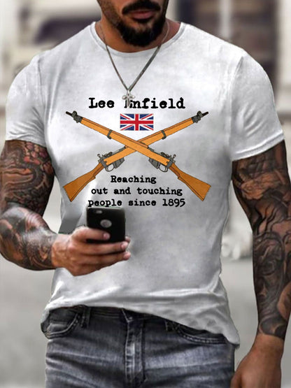 Men's Lee–Enfield imitation cotton short-sleeved T-shirt