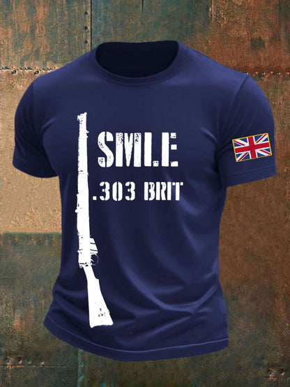 Men's Lee–Enfield SIVILE .303 BRIT imitation cotton short-sleeved T-shirt