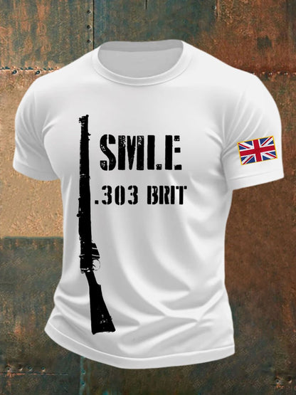 Men's Lee–Enfield SIVILE .303 BRIT imitation cotton short-sleeved T-shirt