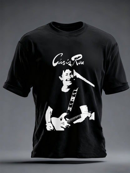Men's Retro Rock Star Print Commemorative Tee