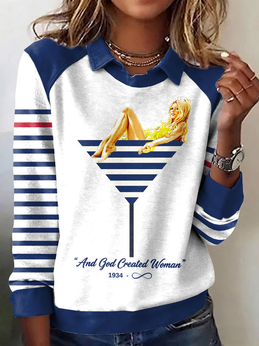 Women's BB Sexy Forever Art Printed Patchwork Top