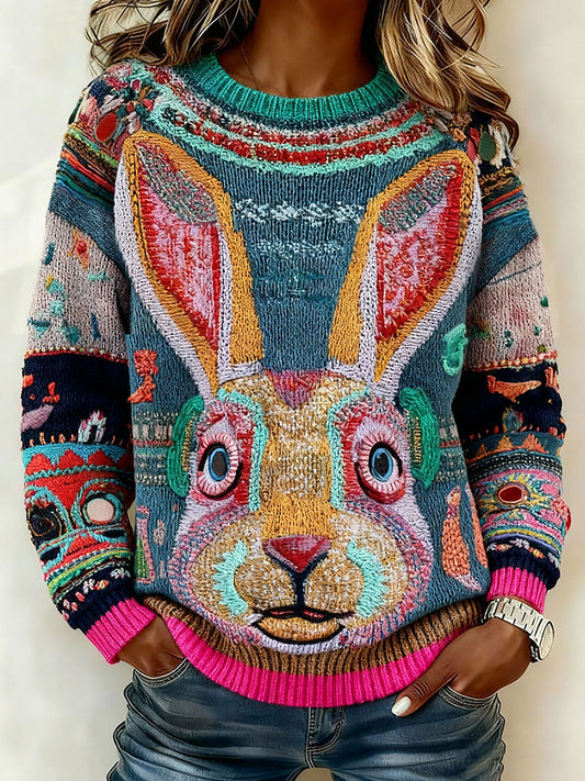 Women's Art Rabbit Vintage Tops