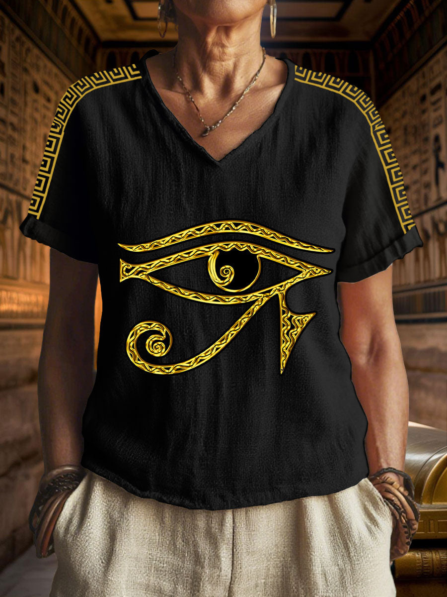 Women's Eye of Horus V-neck tops