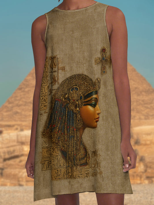 Women's Egyptian goddess print dress