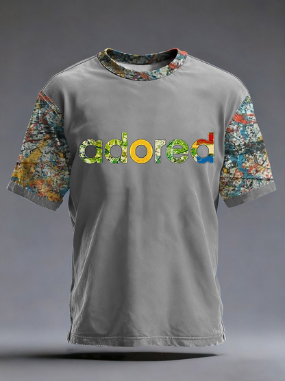 Men's Lemon Roses Music Lover Printed short sleeves t-shirt