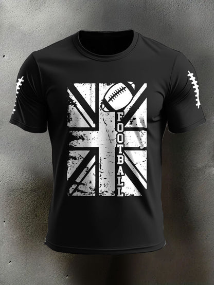 Men's UK Flag Football Printed T-shirt