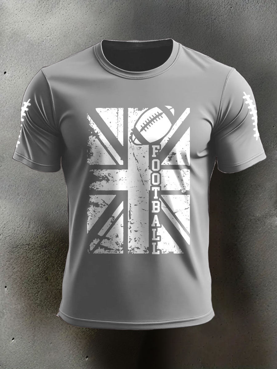Men's UK Flag Football Printed T-shirt