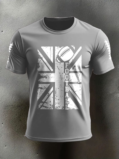 Men's UK Flag Football Printed T-shirt