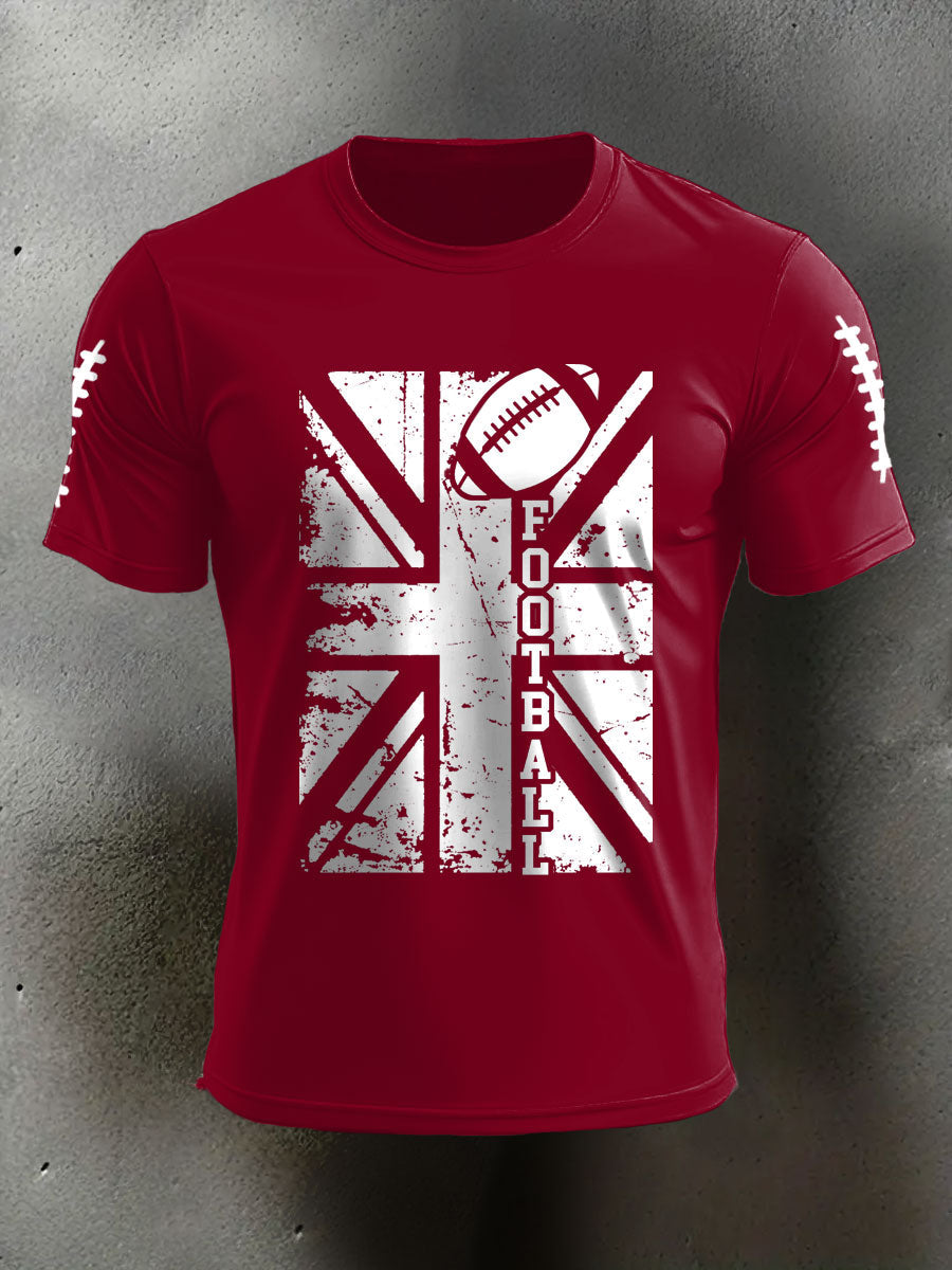 Men's UK Flag Football Printed T-shirt