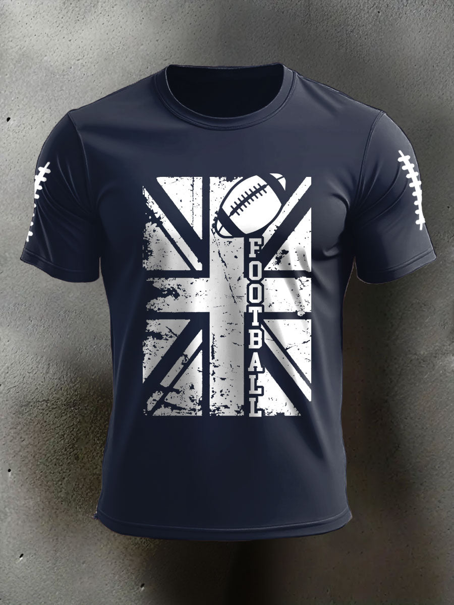 Men's UK Flag Football Printed T-shirt