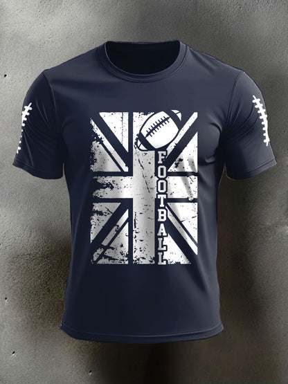 Men's UK Flag Football Printed T-shirt