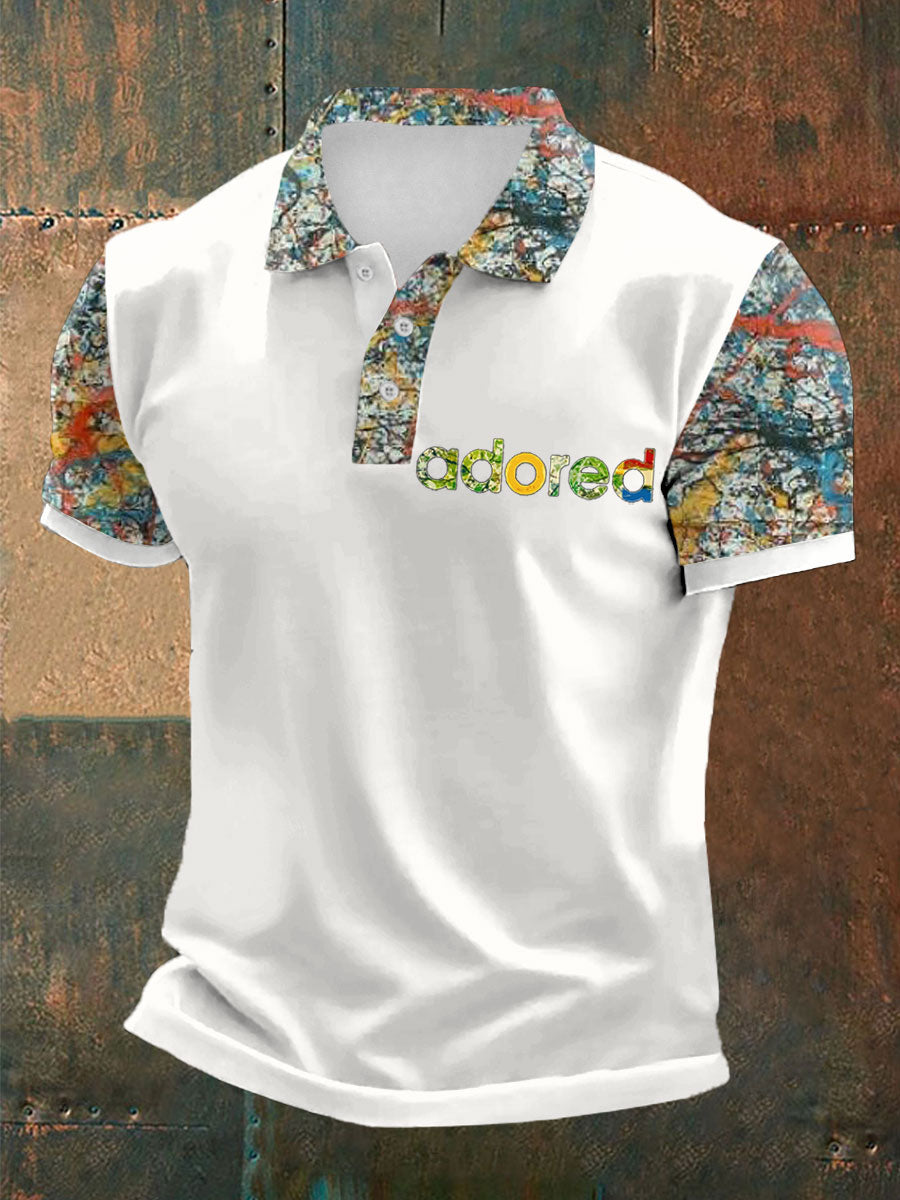 Men's Lemon Roses Music Lover Printed polo shirt