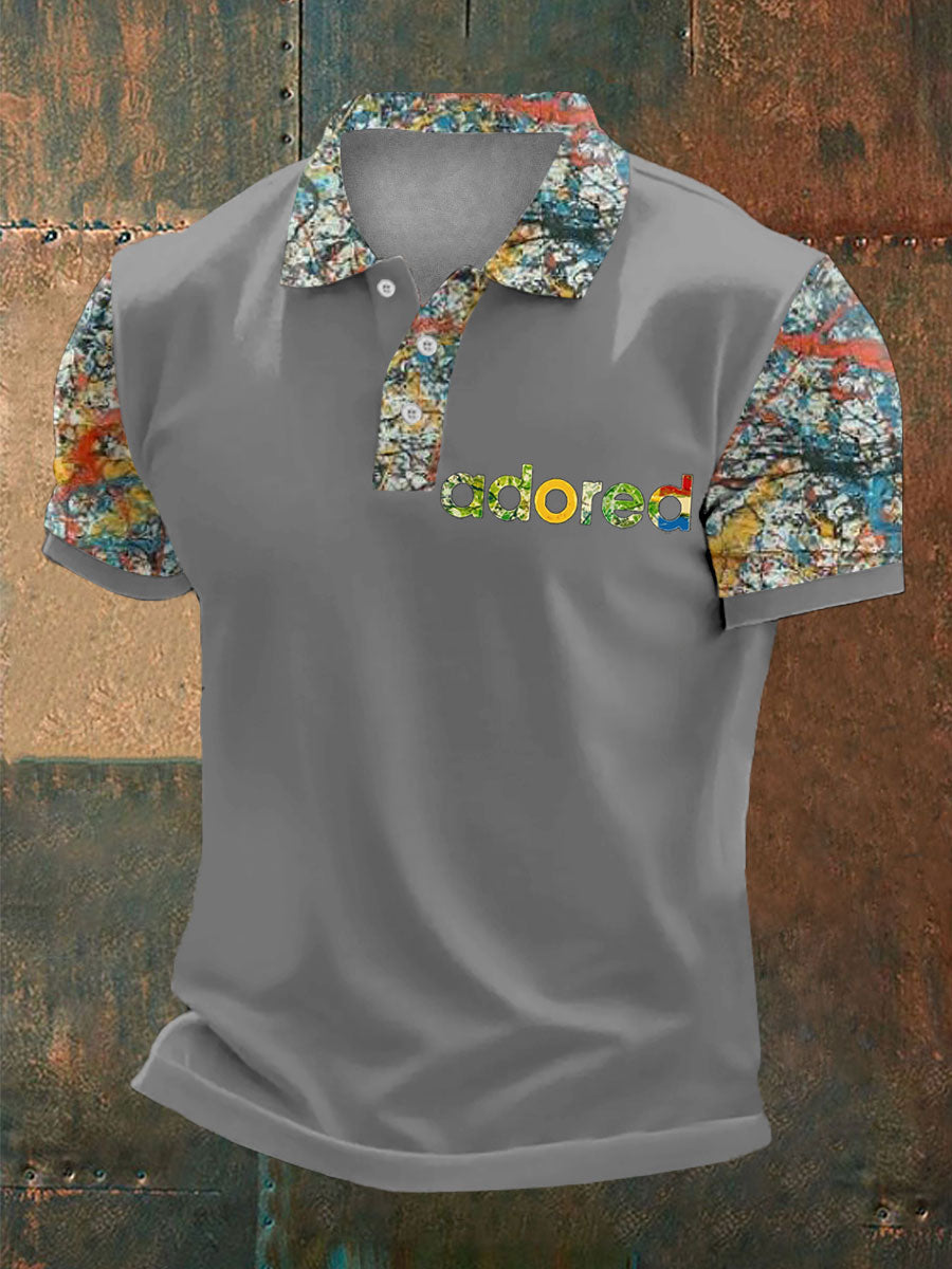 Men's Lemon Roses Music Lover Printed polo shirt