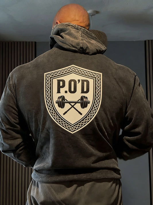 Men's Vintage Irish Strongman Print Hoodie