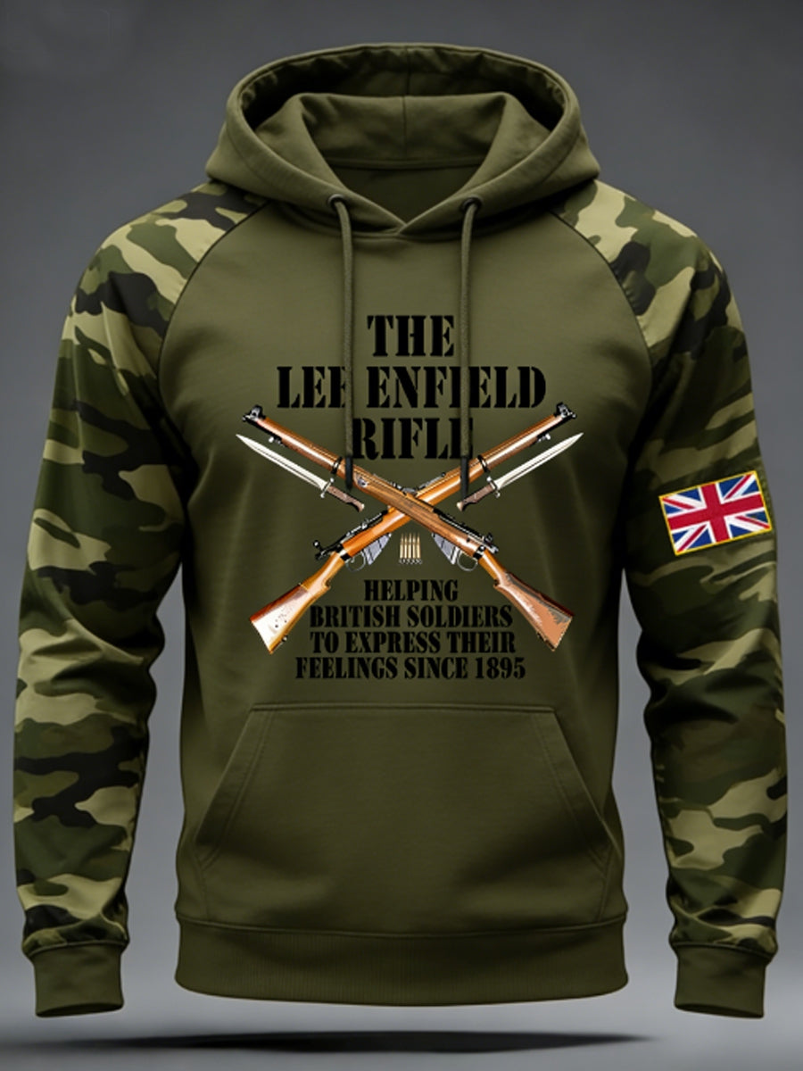 Men's Lee enfield Velvet Raglan Hoodie
