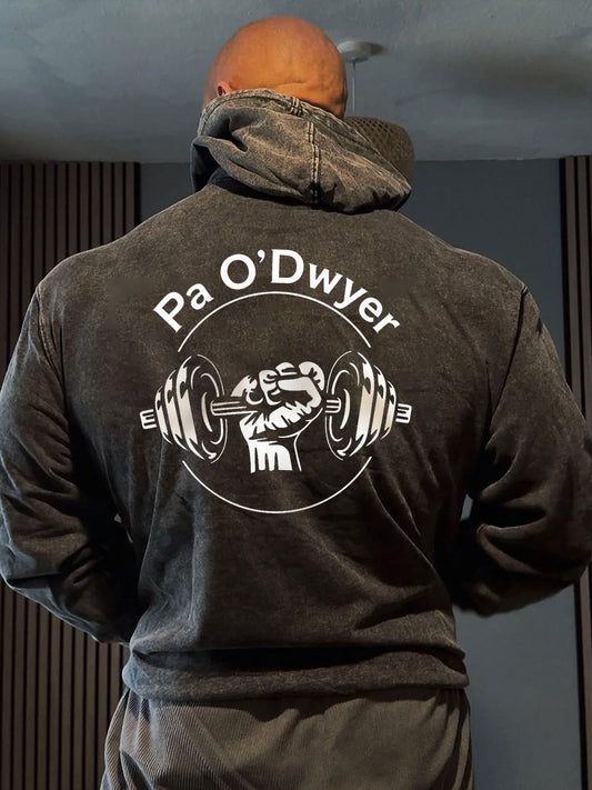 Men's Pat O'Dwyer Irish Strongman Print Commemorative Hooded Sweatshirt