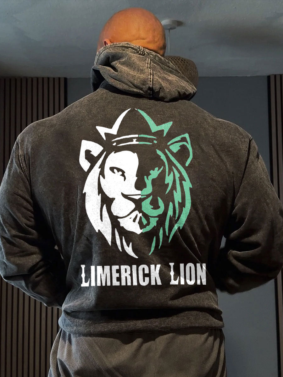 Men's Limerick Lion Ireland's Strongest Man DBAC Printed Hoodie