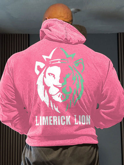 Men's Limerick Lion Ireland's Strongest Man DBAC Printed Hoodie