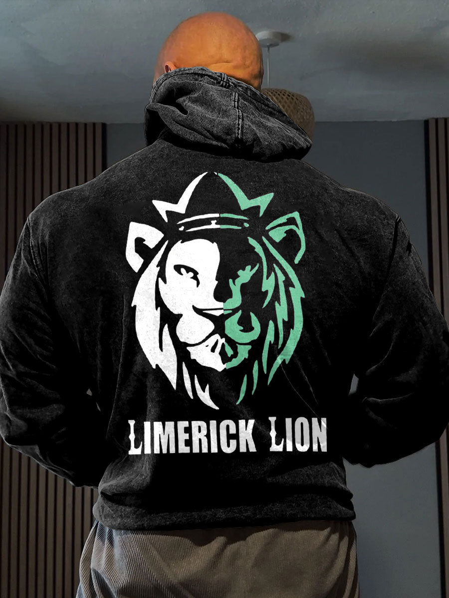 Men's Limerick Lion Ireland's Strongest Man DBAC Printed Hoodie