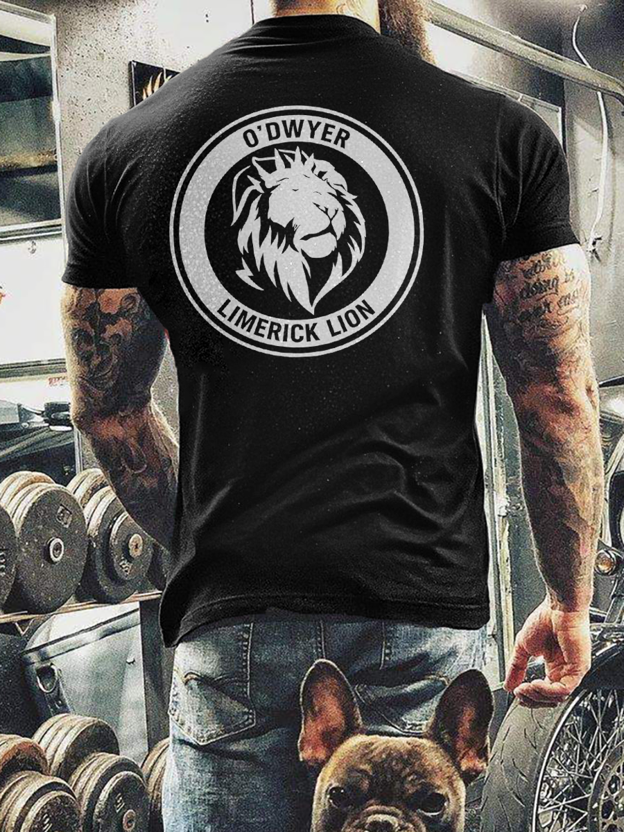 Men's Limerick Lion Ireland's Strongest Man Printed T-shirt