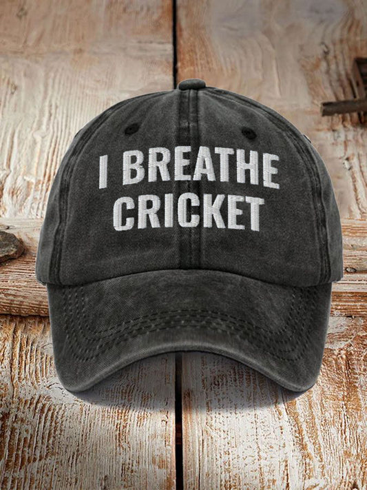 Unisex Cricket Print Hat