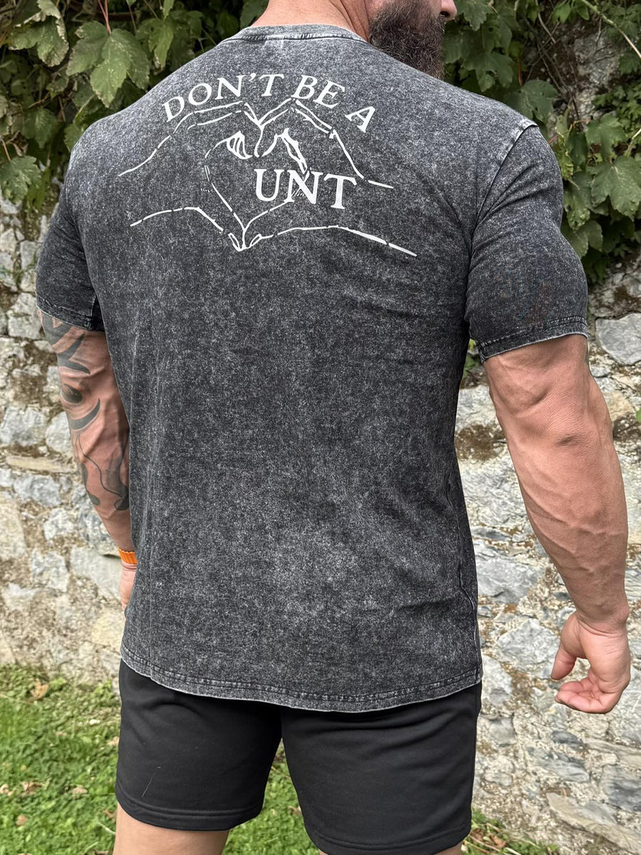 Men's Retro Strongest Man DBAC Print Casual T-Shirt