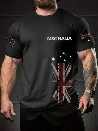 Men's Australia Patriotic Printed T-shirt