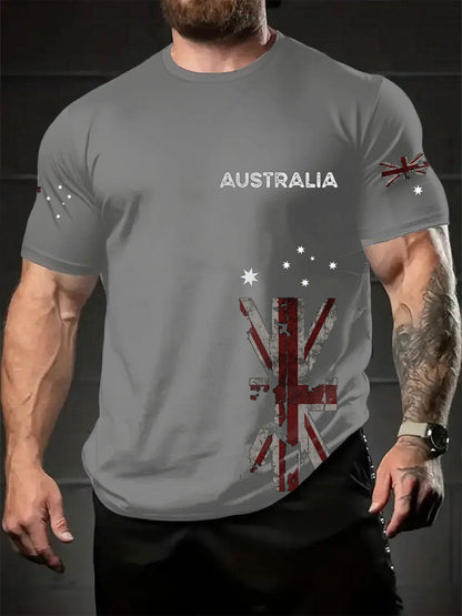 Men's Australia Patriotic Printed T-shirt