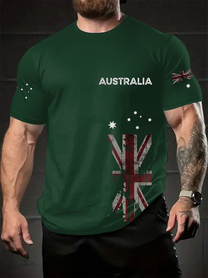 Men's Australia Patriotic Printed T-shirt