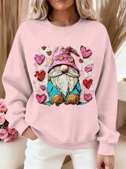 Women's Valentine Oil Painting Art Design Sweatshirt