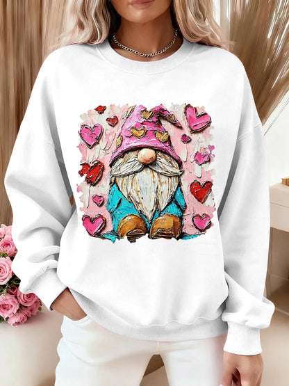 Women's Valentine Oil Painting Art Design Sweatshirt
