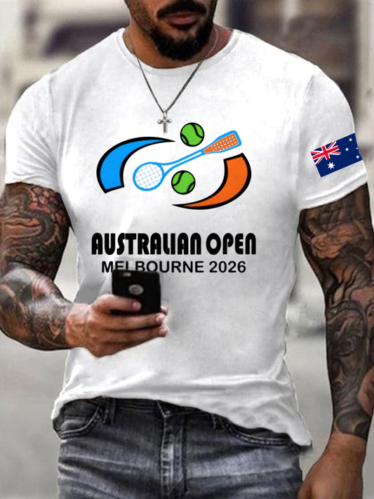 Men's Australian Open For Tennis Lover Short Sleeve T-shirt