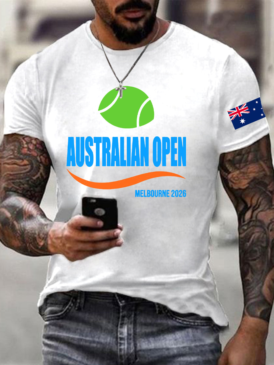 Men's Australian Open For Tennis Lover Short Sleeve T-shirt