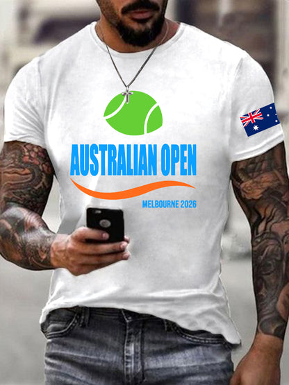 Men's Australian Open For Tennis Lover Short Sleeve T-shirt