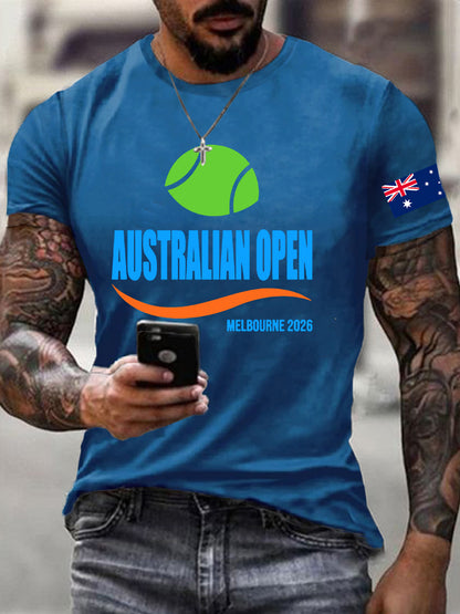 Men's Australian Open For Tennis Lover Short Sleeve T-shirt