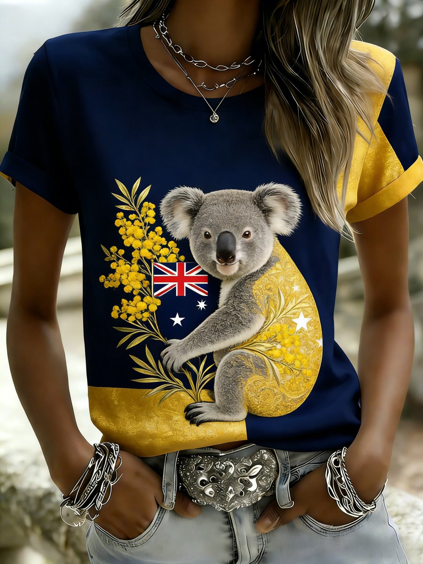 Women's  Vintage Australian Holiday Casual Short-Sleeve T-Shirt