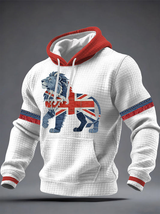 Men's British Style Printed Hoodie