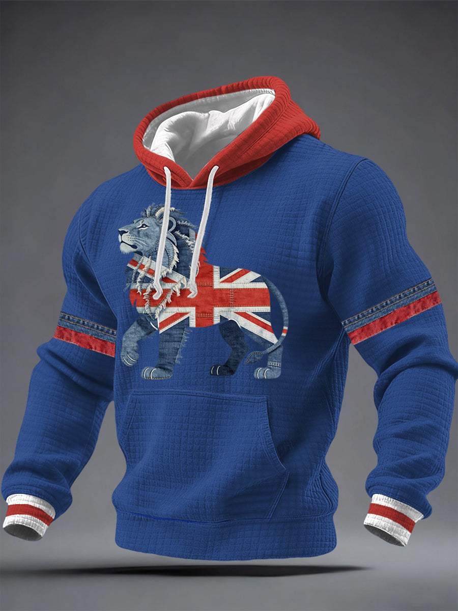 Men's British Style Printed Hoodie