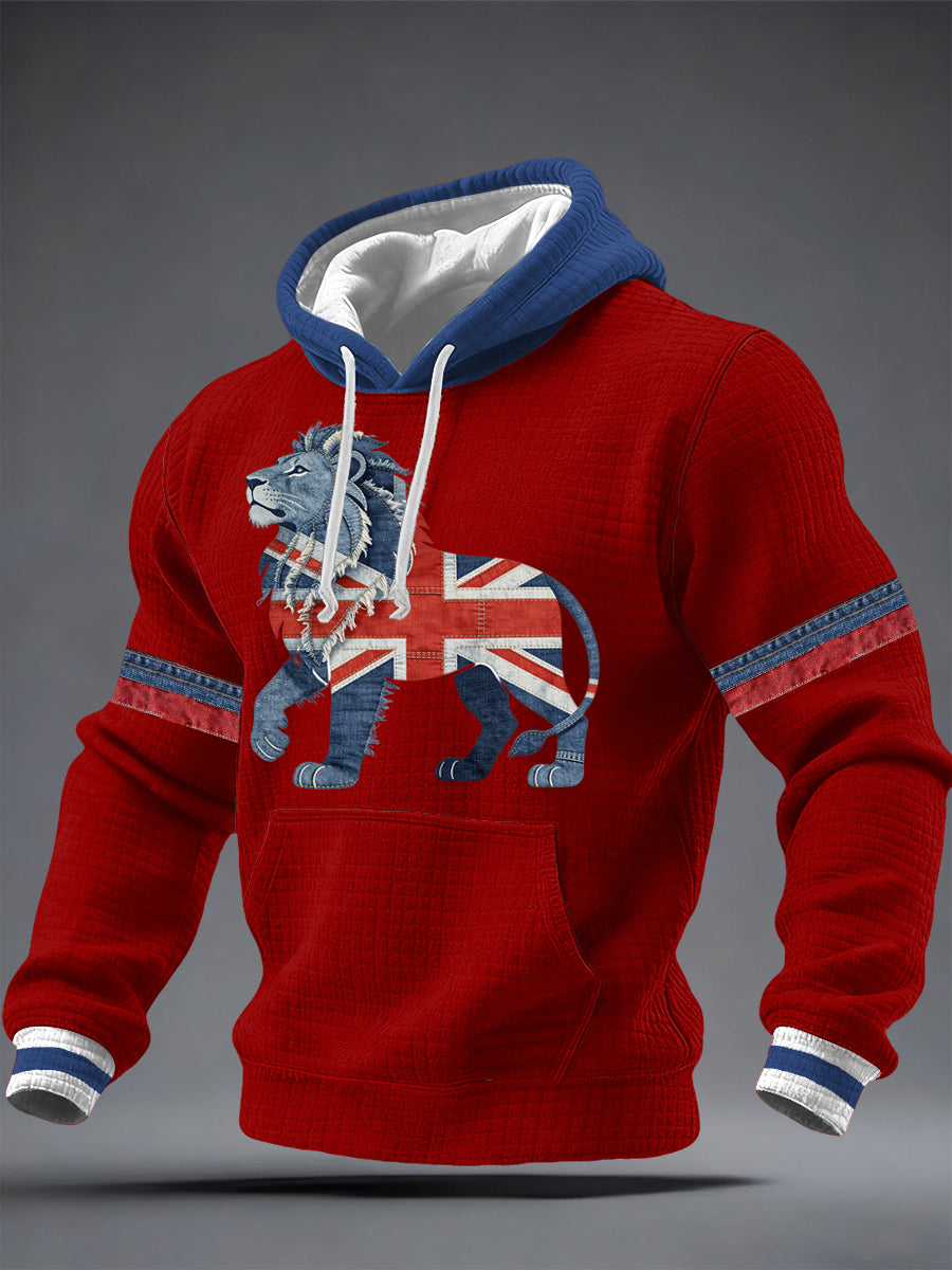 Men's British Style Printed Hoodie