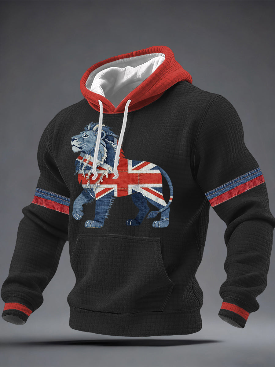 Men's British Style Printed Hoodie