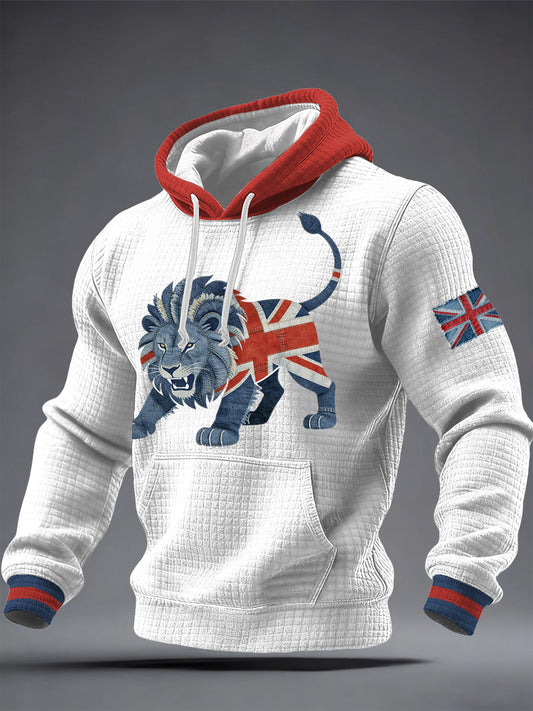 Men's British Style Printed Hoodie