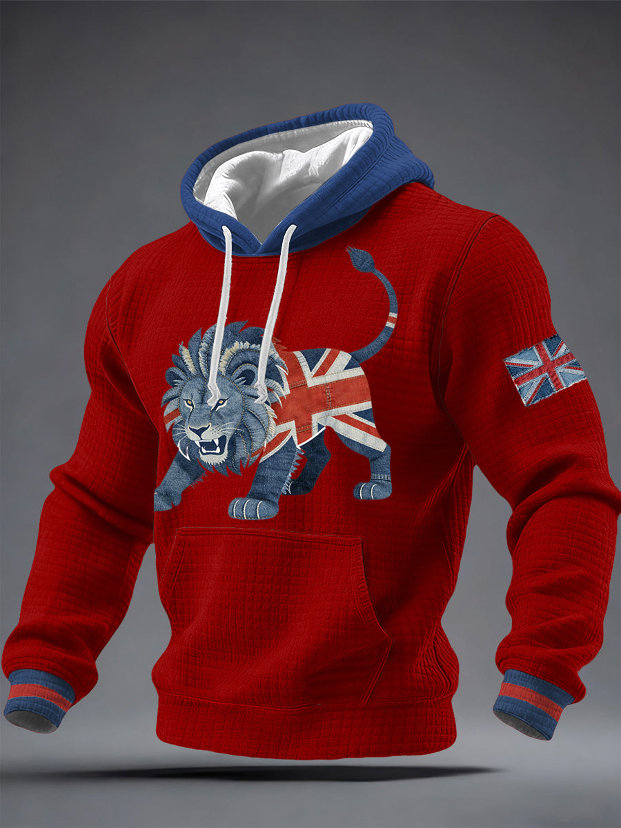 Men's British Style Printed Hoodie